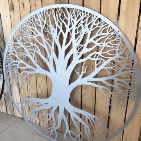 Arbre de vie acier Gris Martelé