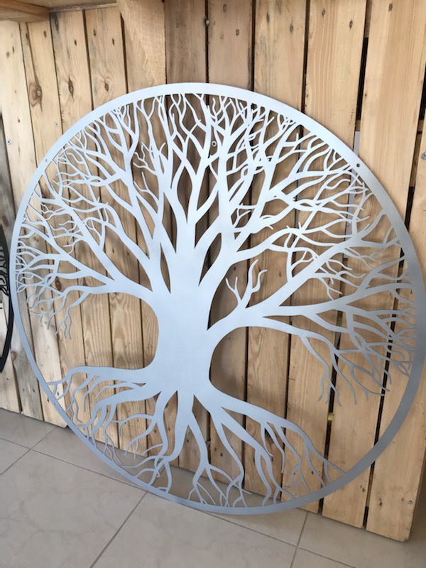 Arbre de vie acier Gris Martelé