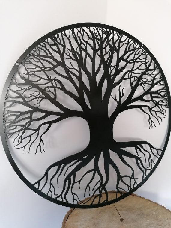 Arbre de vie en acier noir mat
