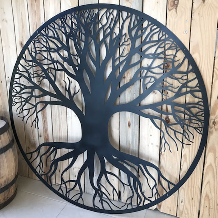 Arbre de vie en acier noir mat