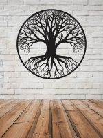 Arbre de vie en acier noir mat