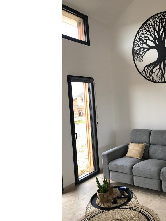 Arbre de vie en acier noir mat