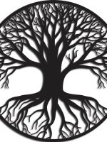 Arbre de vie en acier noir mat